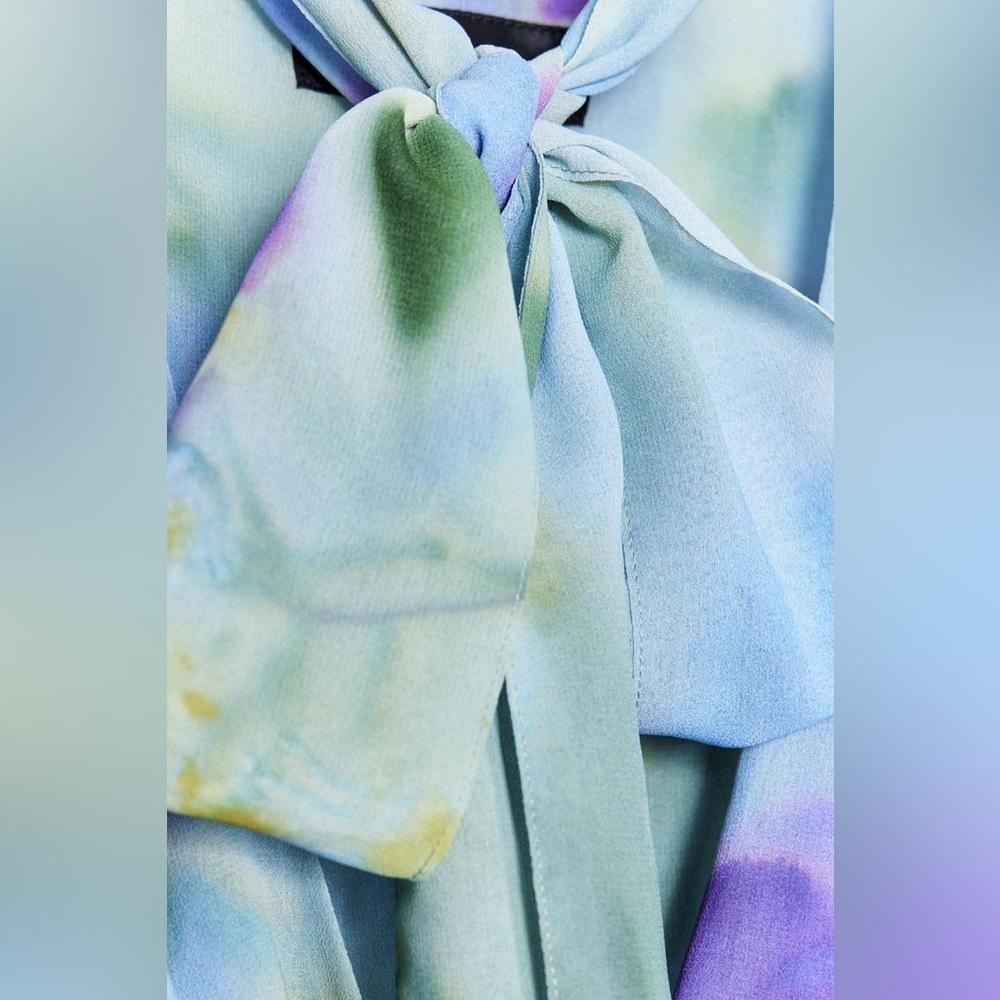 Zara Multicolor Tie-Dye Blouse - Picture 13 of 13